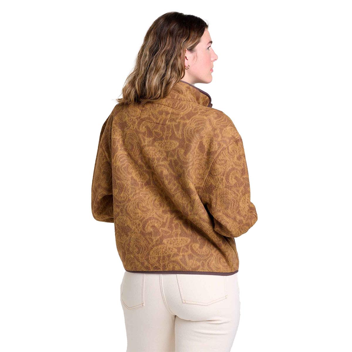 Toad&Co Campo Fleece Jacket Women's in Chestnut Mushroom Print
